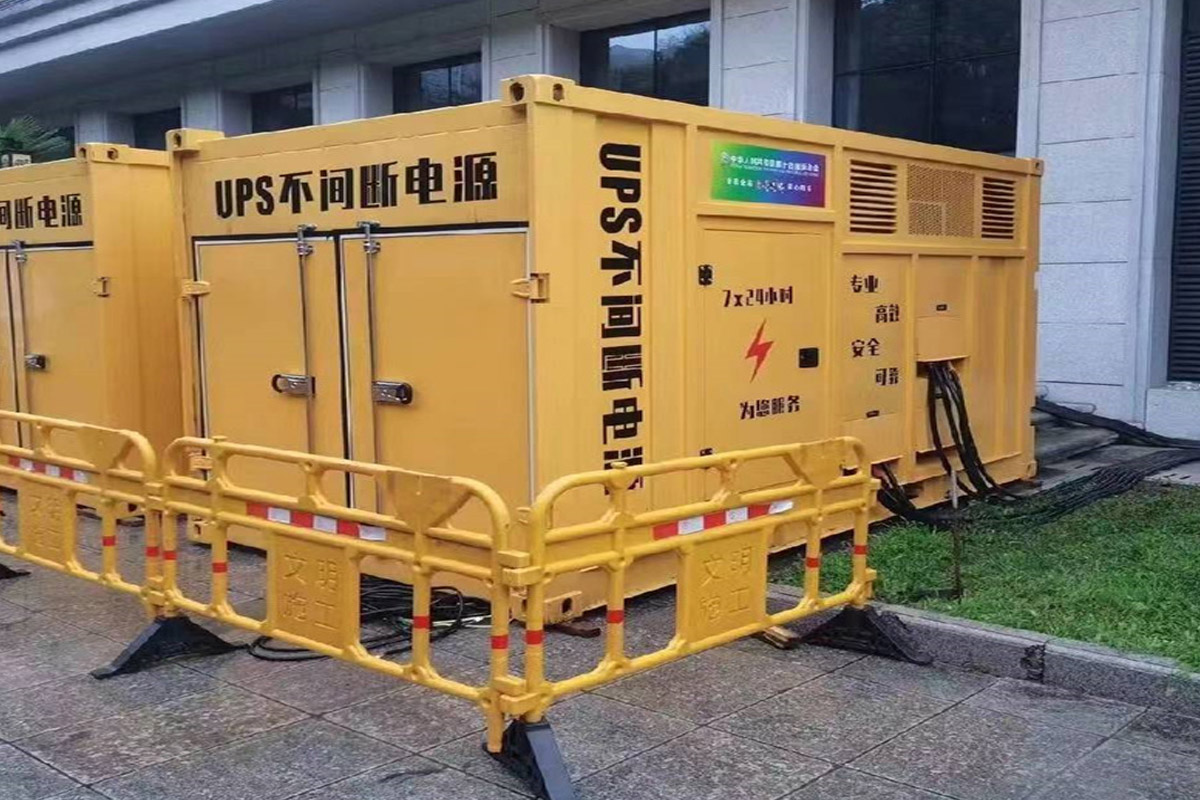 罗甸发电机租赁施工现场