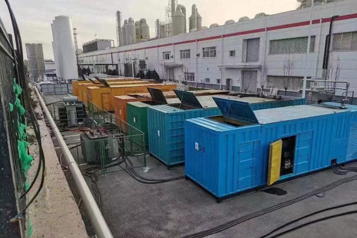 罗甸发电机租赁施工现场